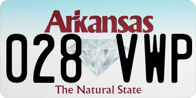 AR license plate 028VWP