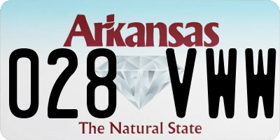 AR license plate 028VWW