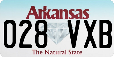 AR license plate 028VXB