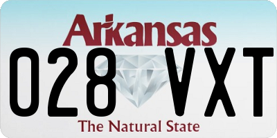 AR license plate 028VXT