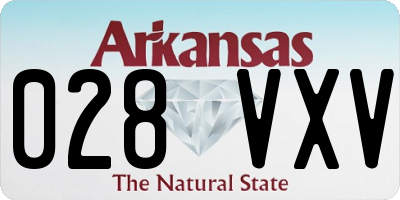 AR license plate 028VXV