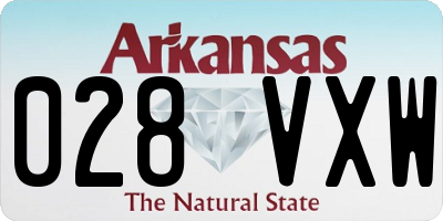 AR license plate 028VXW