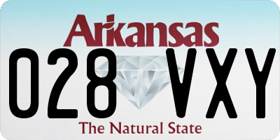AR license plate 028VXY