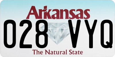 AR license plate 028VYQ