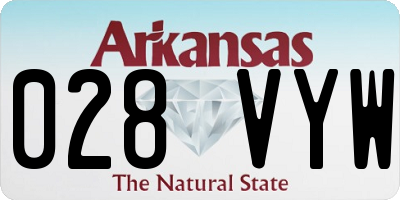 AR license plate 028VYW