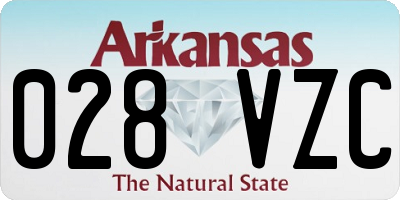 AR license plate 028VZC