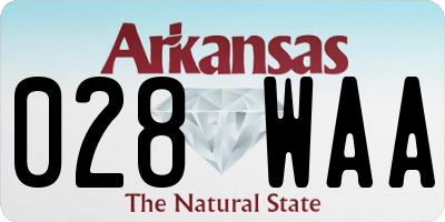 AR license plate 028WAA