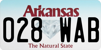 AR license plate 028WAB