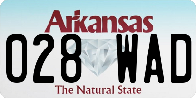 AR license plate 028WAD