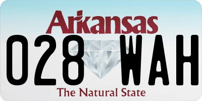 AR license plate 028WAH