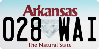 AR license plate 028WAI