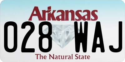 AR license plate 028WAJ