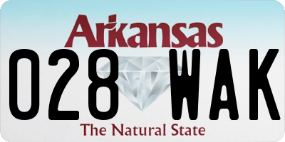 AR license plate 028WAK