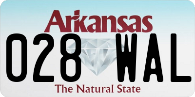 AR license plate 028WAL