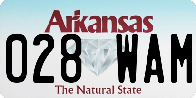 AR license plate 028WAM