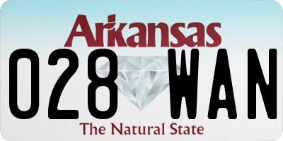 AR license plate 028WAN