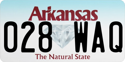 AR license plate 028WAQ