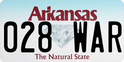 AR license plate 028WAR