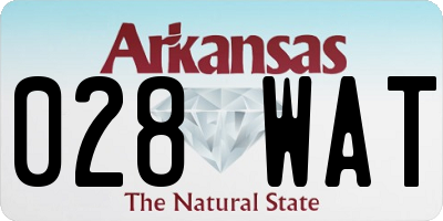 AR license plate 028WAT