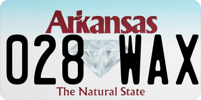 AR license plate 028WAX