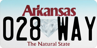 AR license plate 028WAY