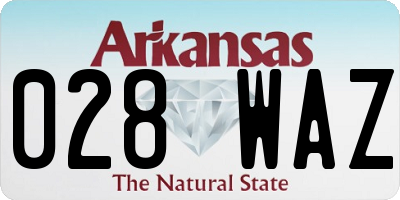 AR license plate 028WAZ