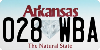 AR license plate 028WBA