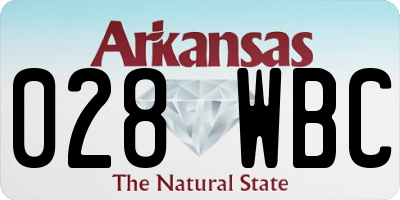 AR license plate 028WBC