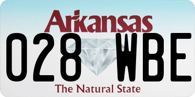 AR license plate 028WBE