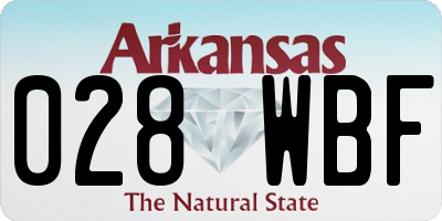 AR license plate 028WBF