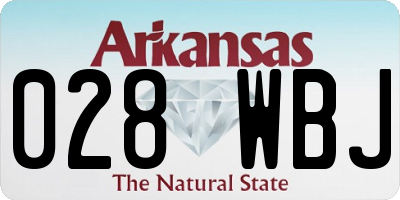 AR license plate 028WBJ