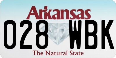 AR license plate 028WBK