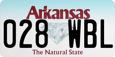 AR license plate 028WBL