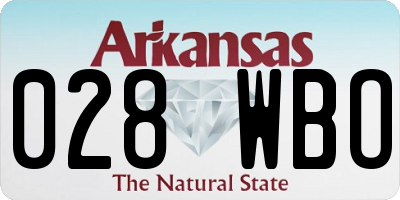 AR license plate 028WBO