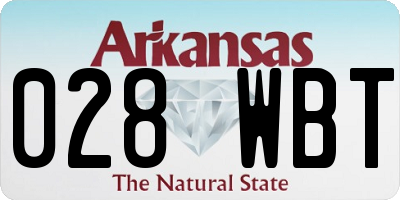 AR license plate 028WBT