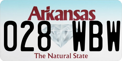 AR license plate 028WBW