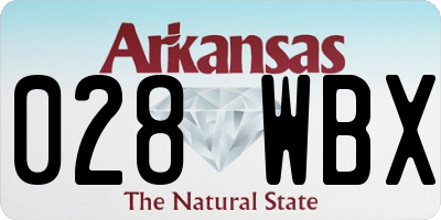 AR license plate 028WBX