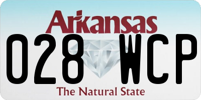 AR license plate 028WCP