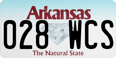 AR license plate 028WCS