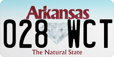 AR license plate 028WCT