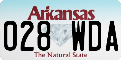 AR license plate 028WDA