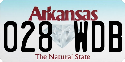 AR license plate 028WDB