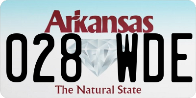 AR license plate 028WDE