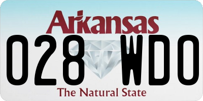 AR license plate 028WDO