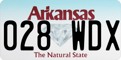 AR license plate 028WDX