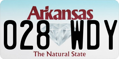 AR license plate 028WDY