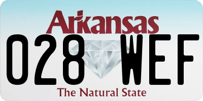 AR license plate 028WEF