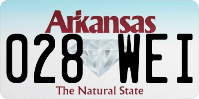 AR license plate 028WEI