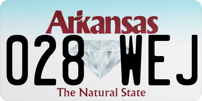 AR license plate 028WEJ