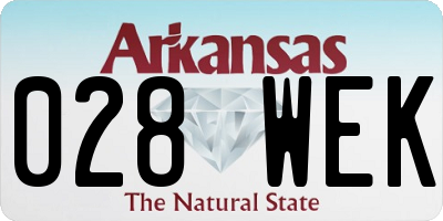 AR license plate 028WEK